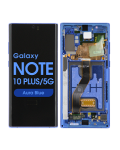 Refurbished - OLED Screen and Digitizer Assembly w/ Frame for Samsung Galaxy Note 10 Plus / 5G (N975 / N976) (Aura Blue)