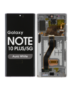 Refurbished - OLED Screen and Digitizer Assembly w/ Frame for Samsung Galaxy Note 10 Plus / 5G (N975 / N976) (Aura White)
