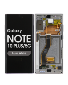 Service Pack - OLED Screen and Digitizer Assembly w/ Frame for Samsung Galaxy Note 10 Plus / 5G (N975 / N976) (Aura White)