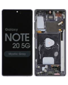 OEM Pull - OLED Screen and Digitizer Assembly w/ Frame for Samsung Galaxy Note 20 5G (N981) (Grade B) (Mystic Gray)