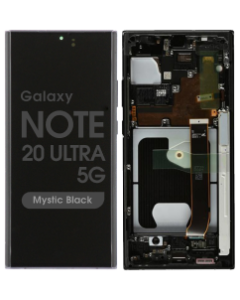 Service Pack - OLED Screen and Digitizer Assembly w/ Frame for Samsung Galaxy Note 20 Ultra 5G (N985 / N986) (Mystic Black)