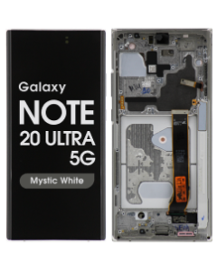 Aftermarket - OLED Screen and Digitizer Assembly w/ Frame for Samsung Galaxy Note 20 Ultra 5G (N985 / N986) (Mystic White)