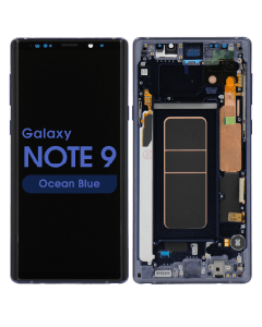 Refurbished - OLED Screen and Digitizer Assembly w/ Frame for Samsung Galaxy Note 9 (N960) (Ocean Blue)