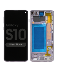 Refurbished - OLED Screen and Digitizer Assembly w/ Frame for Samsung Galaxy S10 (G973) (Prism Black)