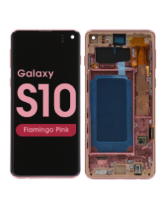 Refurbished - OLED Screen and Digitizer Assembly w/ Frame for Samsung Galaxy S10 (G973) (Flamingo Pink)