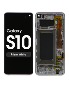 Refurbished - OLED Screen and Digitizer Assembly w/ Frame for Samsung Galaxy S10 (G973) (Prism White)