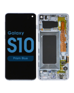 Refurbished - OLED Screen and Digitizer Assembly w/ Frame for Samsung Galaxy S10 (G973) (Prism Blue)