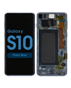 Service Pack - OLED Screen and Digitizer Assembly w/ Frame for Samsung Galaxy S10 (G973) (Prism Blue)