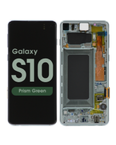 Service Pack - OLED Screen and Digitizer Assembly w/ Frame for Samsung Galaxy S10 (G973) (Prism Green)