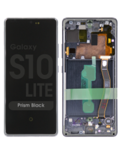 Refurbished - OLED Screen and Digitizer Assembly w/ Frame for Samsung Galaxy S10 Lite (G770) (Prism Black)