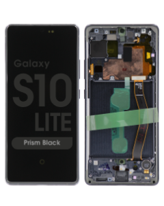 Service Pack - OLED Screen and Digitizer Assembly w/ Frame for Samsung Galaxy S10 Lite (G770) (Prism Black)