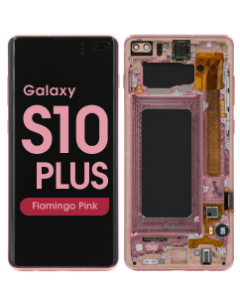 Refurbished - OLED Screen and Digitizer Assembly w/ Frame for Samsung Galaxy S10 Plus (G975) (Flamingo Pink)