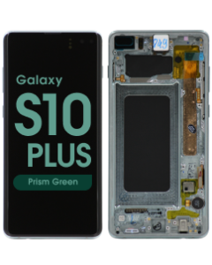 Refurbished - OLED Screen and Digitizer Assembly w/ Frame for Samsung Galaxy S10 Plus (G975) (Prism Green)