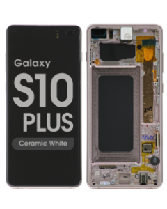 Service Pack - OLED Screen and Digitizer Assembly w/ Frame for Samsung Galaxy S10 Plus (G975) (Ceramic White)
