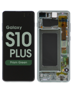 Service Pack - OLED Screen and Digitizer Assembly w/ Frame for Samsung Galaxy S10 Plus (G975) (Prism Green)
