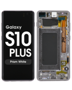 Service Pack - OLED Screen and Digitizer Assembly w/ Frame for Samsung Galaxy S10 Plus (G975) (Prism White)