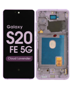 Refurbished - OLED Screen and Digitizer Assembly w/ Frame for Samsung Galaxy S20 FE 5G (G780 / G781) (Cloud Lavender)