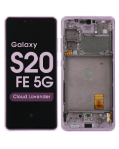 Service Pack - OLED Screen and Digitizer Assembly w/ Frame for Samsung Galaxy S20 FE 5G (G780 / G781) (Cloud Lavender)