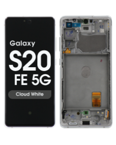 Service Pack - OLED Screen and Digitizer Assembly w/ Frame for Samsung Galaxy S20 FE 5G (G780 / G781) (Cloud White)