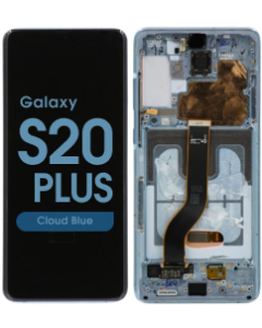 OEM Pull - OLED Screen and Digitizer Assembly w/ Frame for Samsung Galaxy S20 Plus (G985) (Grade C) (Cloud Blue)