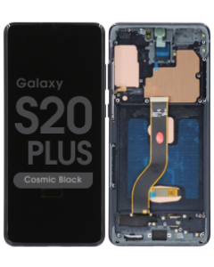 Aftermarket - Soft OLED Screen and Digitizer Assembly w/ Frame for Samsung Galaxy S20 Plus (G985) (Cosmic Black)