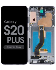 Aftermarket - Soft OLED Screen and Digitizer Assembly w/ Frame for Samsung Galaxy S20 Plus (G985) (Cosmic Gray)