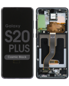 Refurbished - OLED Screen and Digitizer Assembly w/ Frame for Samsung Galaxy S20 Plus (G985) (Cosmic Black)