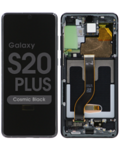 Service Pack - OLED Screen and Digitizer Assembly w/ Frame for Samsung Galaxy S20 Plus (G985) (Cosmic Black)