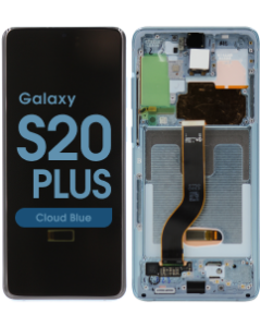 Service Pack - OLED Screen and Digitizer Assembly w/ Frame for Samsung Galaxy S20 Plus (G985) (Cloud Blue)
