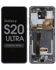 Aftermarket - Soft OLED Screen and Digitizer Assembly w/ Frame for Samsung Galaxy S20 Ultra (G988) (Cosmic Gray)