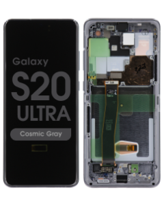 Refurbished - OLED Screen and Digitizer Assembly w/ Frame for Samsung Galaxy S20 Ultra (All Carriers except Verizon 5G UW) (G988) (Cosmic Gray)