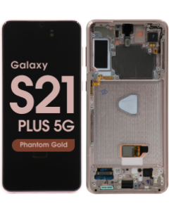 Refurbished - OLED Screen and Digitizer Assembly w/ Frame for Samsung Galaxy S21 Plus 5G (All Carriers except Verizon 5G UW) (G996) (Phantom Gold)