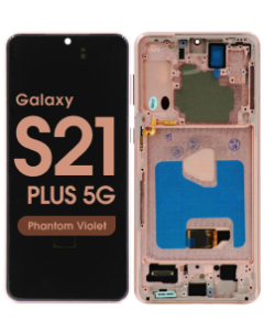Aftermarket - Soft OLED Screen and Digitizer Assembly w/ Frame for Samsung Galaxy S21 Plus 5G (G996) (Must Transfer Antenna for Verizon) (Phantom Violet / Pink / Gold) 