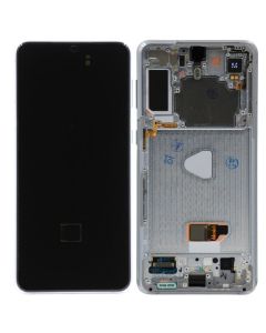 Aftermarket - Soft OLED Screen and Digitizer Assembly w/ Frame for Samsung Galaxy S21 Plus 5G (G995) (Must Transfer Antenna for Verizon) (Phantom Silver)