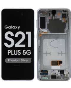 Service Pack - OLED Screen and Digitizer Assembly w/ Frame for Samsung Galaxy S21 Plus 5G (All Carriers except Verizon 5G UW) (G996) (Phantom Silver)