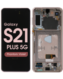 Service Pack - OLED Screen and Digitizer Assembly w/ Frame for Samsung Galaxy S21 Plus 5G (All Carriers except Verizon 5G UW) (G996) (Phantom Violet)