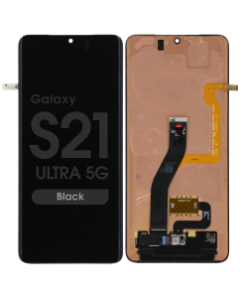 Service Pack - OLED Screen and Digitizer Assembly for Samsung Galaxy S21 Ultra 5G (G998) (No Frame) (Black)