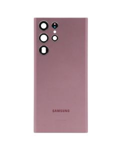 OEM Pull - Back Cover w/ Camera Lens for Samsung Galaxy S22 Ultra 5G (G908) (Burgundy)
