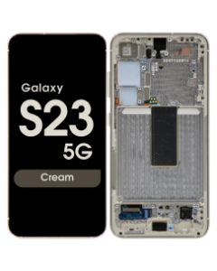 Service Pack - OLED Screen and Digitizer Assembly w/ Frame for Samsung Galaxy S23 5G (S911) (US / International Version) (Cream)