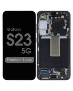 Service Pack - OLED Screen and Digitizer Assembly w/ Frame for Samsung Galaxy S23 5G (S911) (US / International Version) (Phantom Black)
