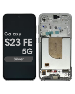 Refurbished - OLED Screen and Digitizer Assembly w/ Frame for Samsung Galaxy S23 FE 5G (S711) (Silver)