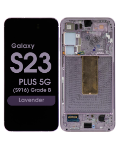 OEM Pull - OLED Screen and Digitizer Assembly w/ Frame for Samsung Galaxy S23 Plus 5G (S916) (Grade B) (Lavender)