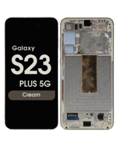 OEM Pull - OLED Screen and Digitizer Assembly w/ Frame for Samsung Galaxy S23 Plus 5G (S916) (Grade C) (Cream)