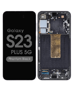 Refurbished - OLED Screen and Digitizer Assembly w/ Frame for Samsung Galaxy S23 Plus 5G (S916) (US / International Version) (Phantom Black) - Injured Gadgets