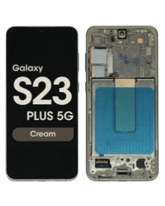 Refurbished - OLED Screen and Digitizer Assembly w/ Frame for Samsung Galaxy S23 Plus 5G (S916) (US / International Version) (Cream)