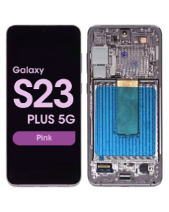 Refurbished - OLED Screen and Digitizer Assembly w/ Frame for Samsung Galaxy S23 Plus 5G (S916) (US / International Version) (Pink)
