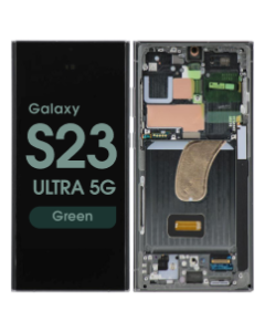 OEM Pull - OLED Screen and Digitizer Assembly w/ Frame for Samsung Galaxy S23 Ultra 5G (S918) (Grade B Plus) (Green)