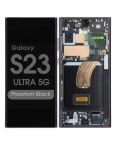 Refurbished - OLED Screen and Digitizer Assembly w/ Frame for Samsung Galaxy S23 Ultra 5G (S918) (US / International Version) (Phantom Black)