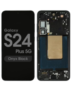Refurbished - OLED Screen and Digitizer Assembly w/ Frame for Samsung Galaxy S24 Plus 5G (S926) (US Version / International) (Onyx Black)