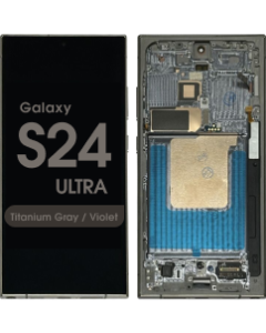 Refurbished - OLED Screen and Digitizer Assembly w/ Frame for Samsung Galaxy S24 Ultra (S928) (US / International Version) (Titanium Gray / Violet)